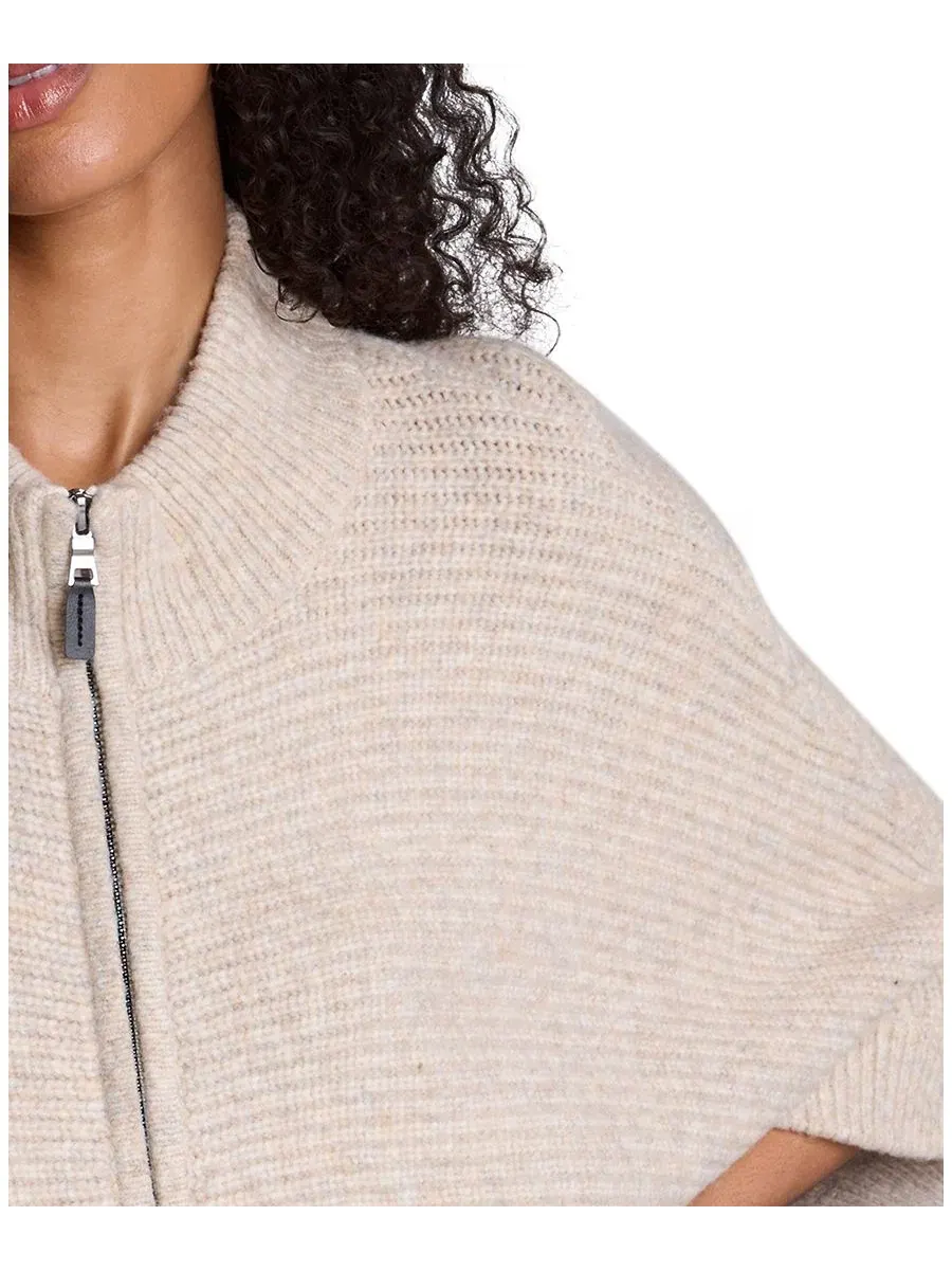 Кардиган на молнии с рукавом до локтя Dolman Kenneth Cole, Driftwood Heather — изображение 4 из 6