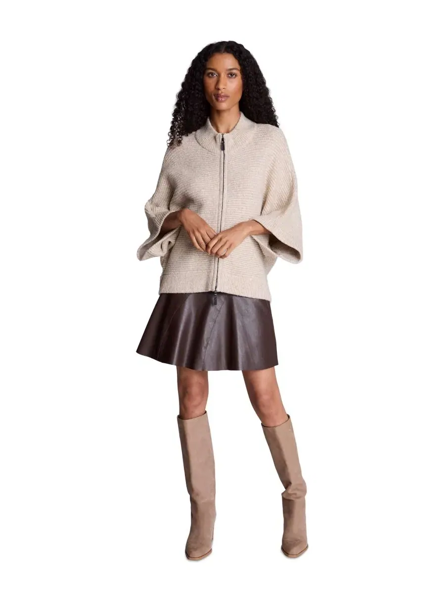 Кардиган на молнии с рукавом до локтя Dolman Kenneth Cole, Driftwood Heather — изображение 6 из 6