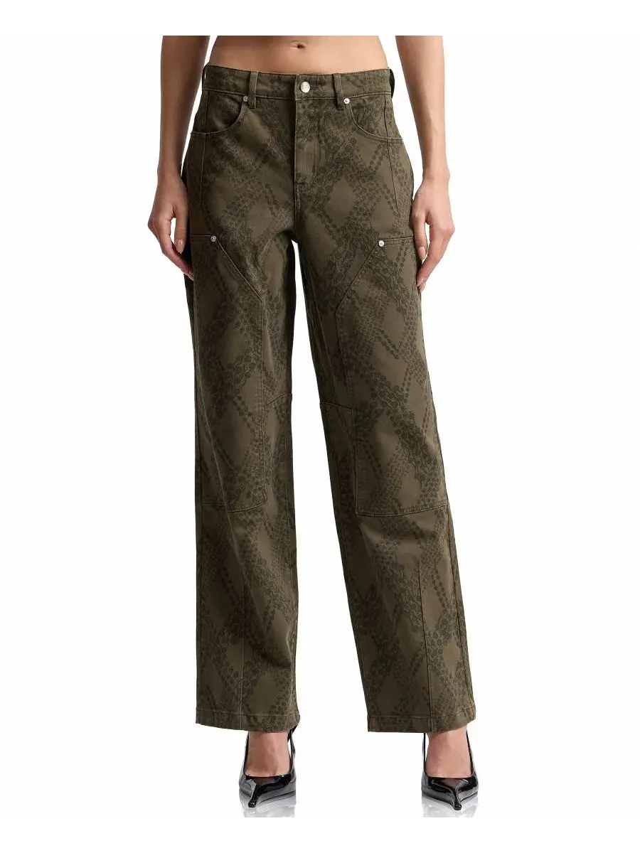 Джинсы камуфляжные скинни Avec Les Filles, Riverboat Garden Camo
