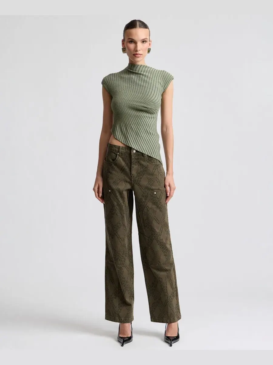 Джинсы камуфляжные скинни Avec Les Filles, Riverboat Garden Camo — изображение 2 из 5