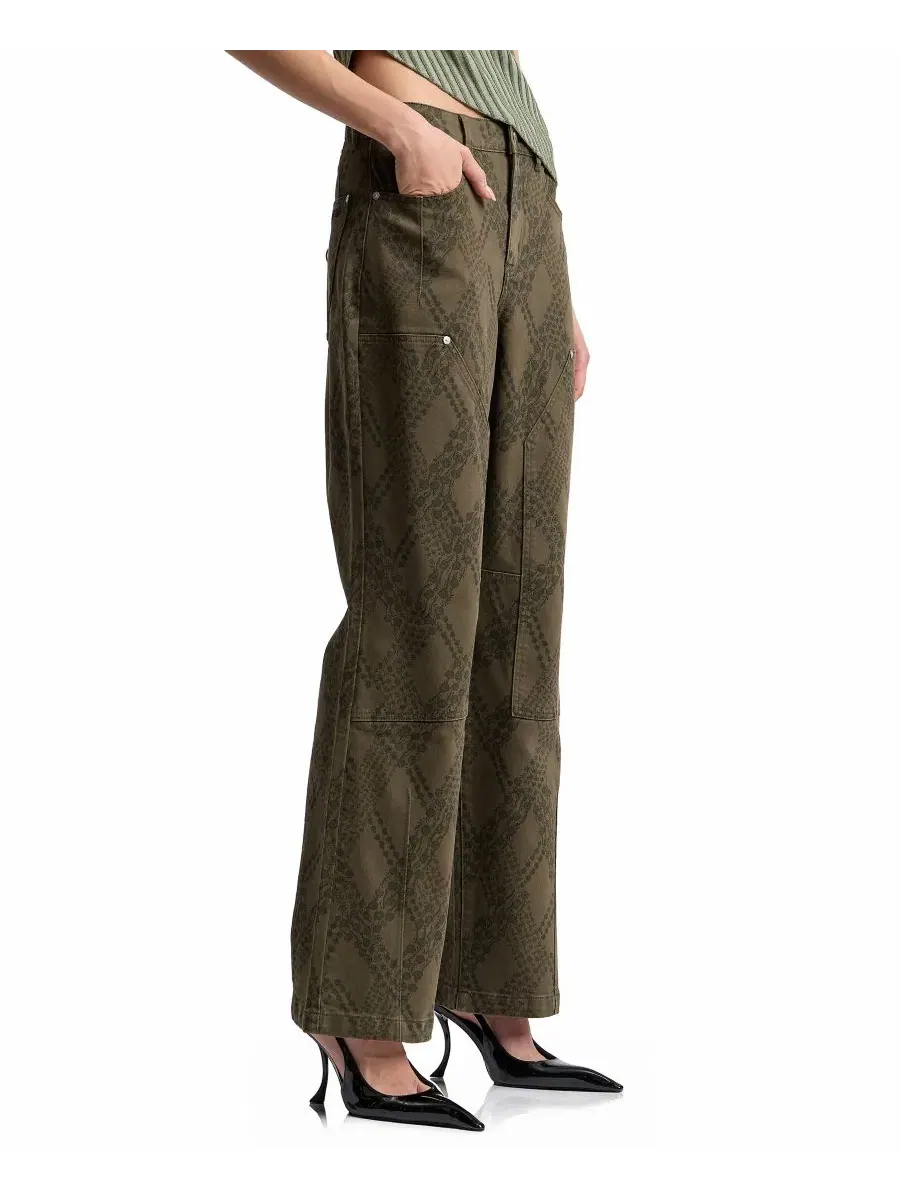 Джинсы камуфляжные скинни Avec Les Filles, Riverboat Garden Camo — изображение 3 из 5