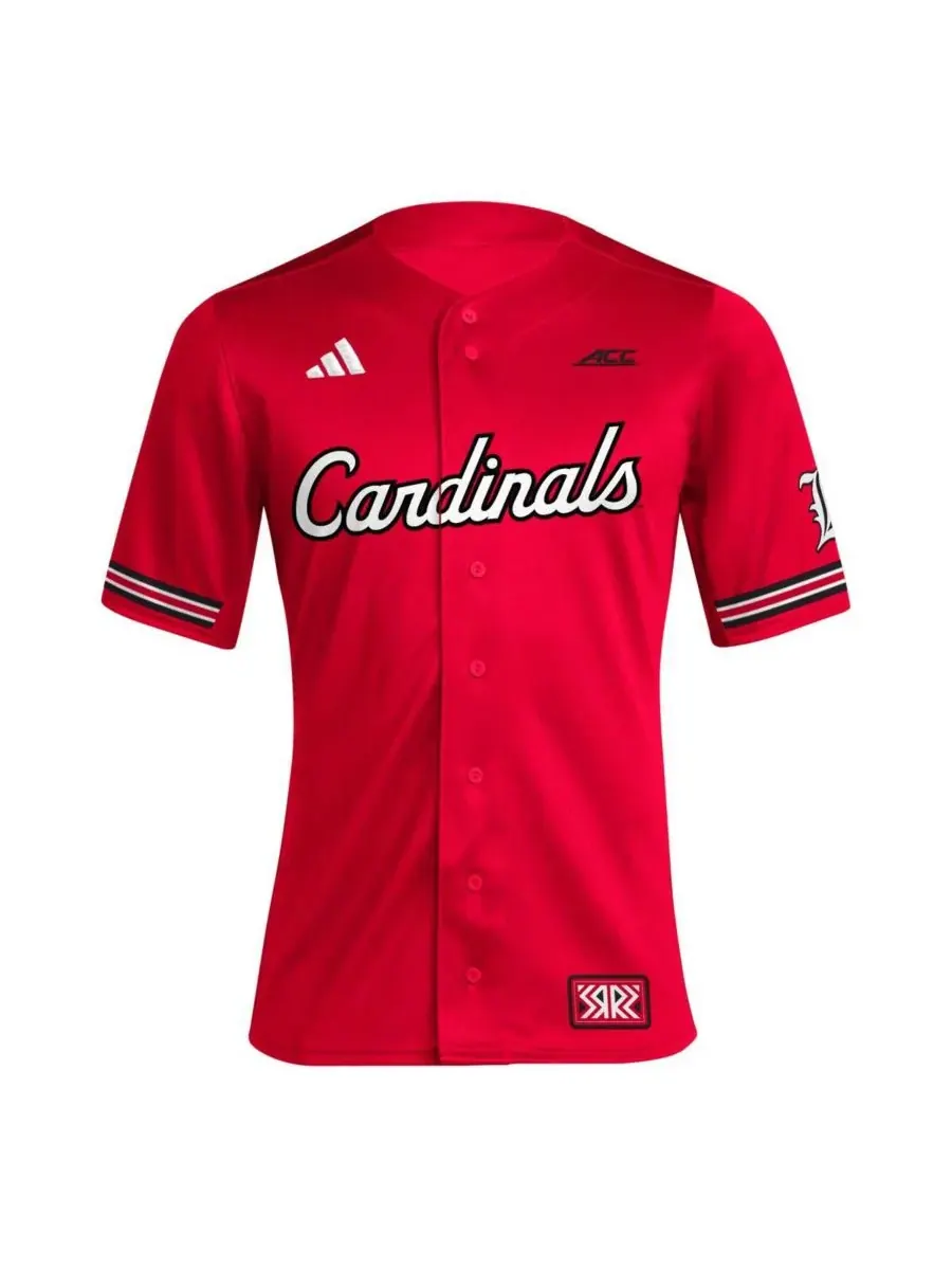 Adidas Мужская красная бейсбольная футболка Louisville Cardinals в стиле ретро с обратной стороной — изображение 3 из 3