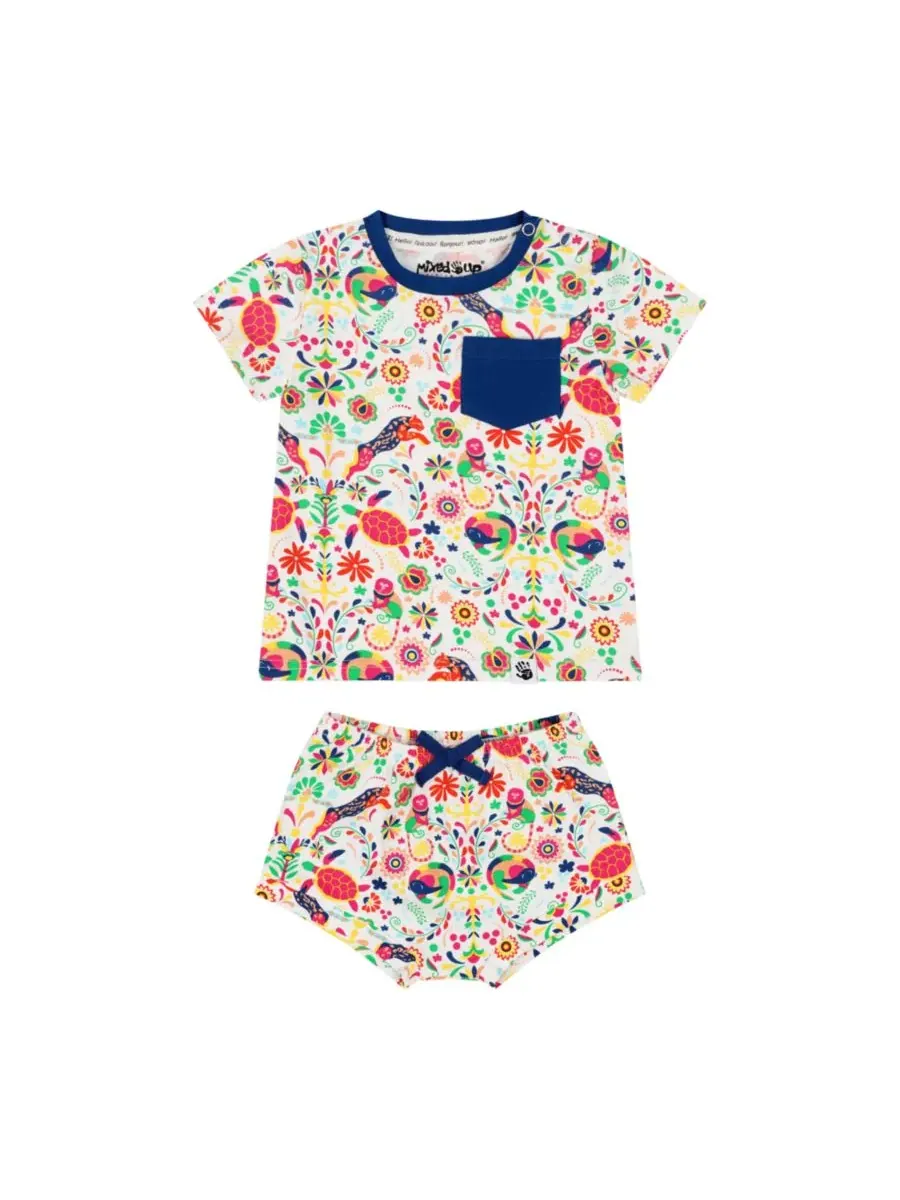 Комплект Baby Suave: футболка и шорты-блумер Mixed Up Clothing, Animal Arabesque