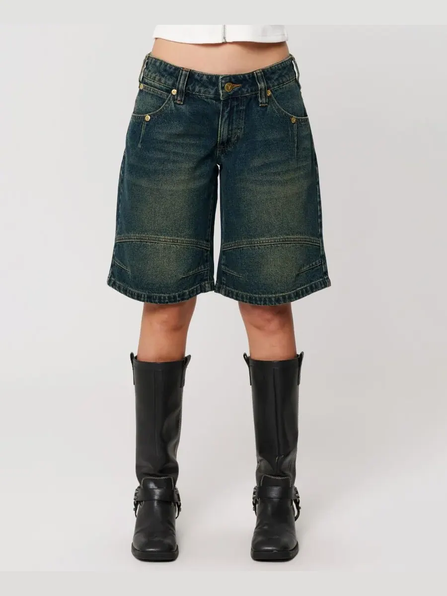 Abrand Женские джинсовые шорты Jort Riley Engineered Baggy Low-Rise