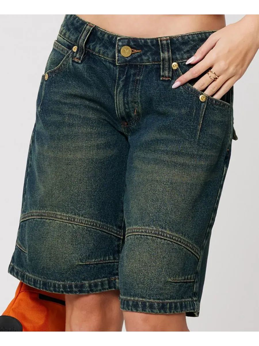 Abrand Женские джинсовые шорты Jort Riley Engineered Baggy Low-Rise — изображение 4 из 5