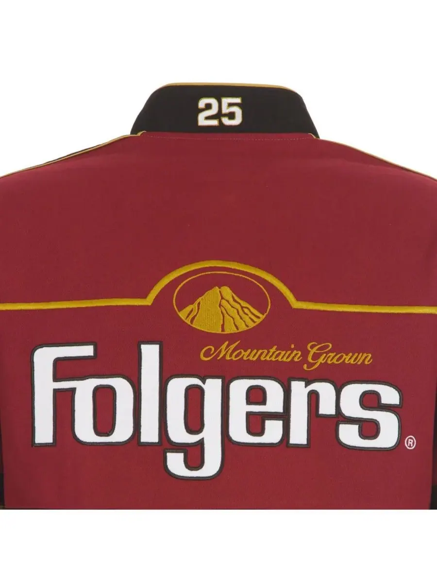 JH Design Мужская куртка Tim Richmond Folgers из твила, бордового/черного цвета, с застежкой на — изображение 3 из 5, черный