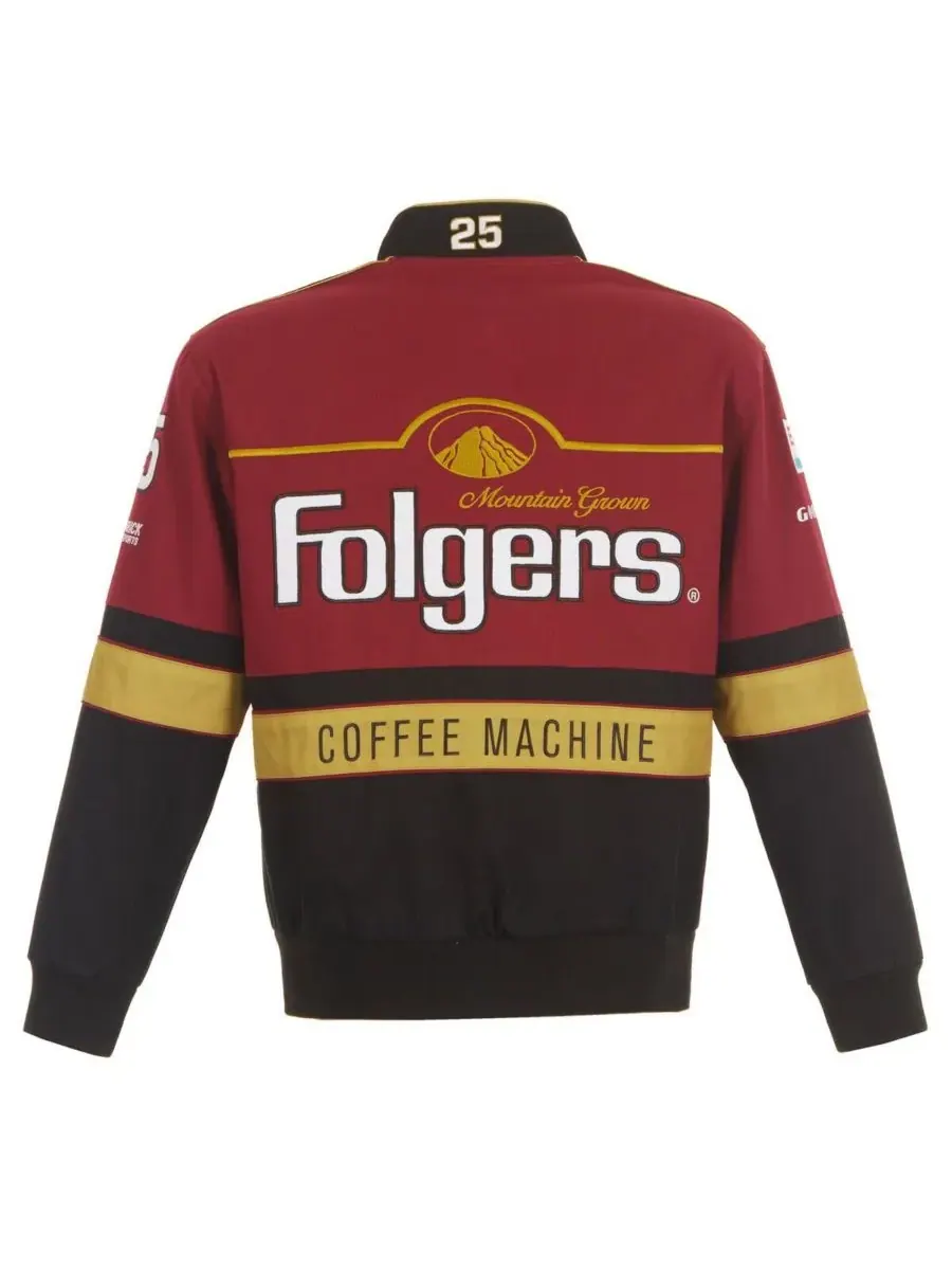 JH Design Мужская куртка Tim Richmond Folgers из твила, бордового/черного цвета, с застежкой на — изображение 4 из 5, черный