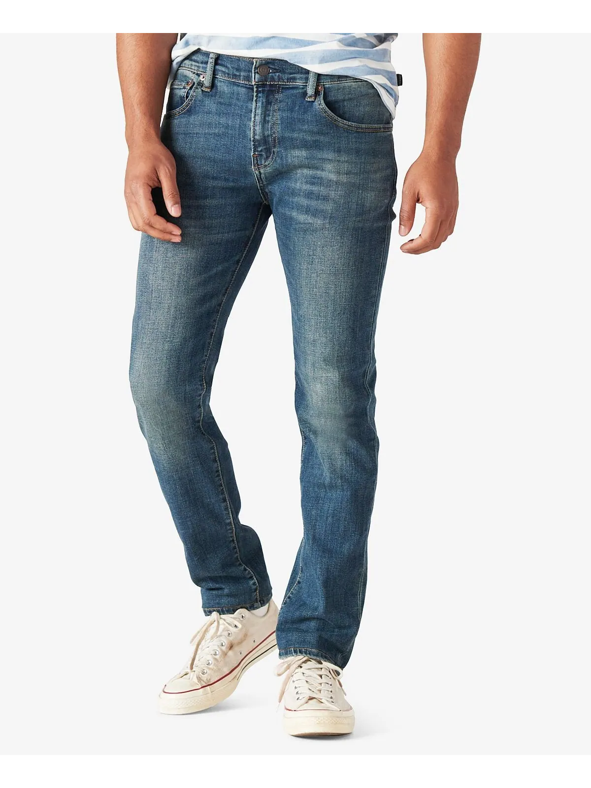 Мужские джинсы узкого кроя 110 Lucky Brand — изображение 3 из 8, черный