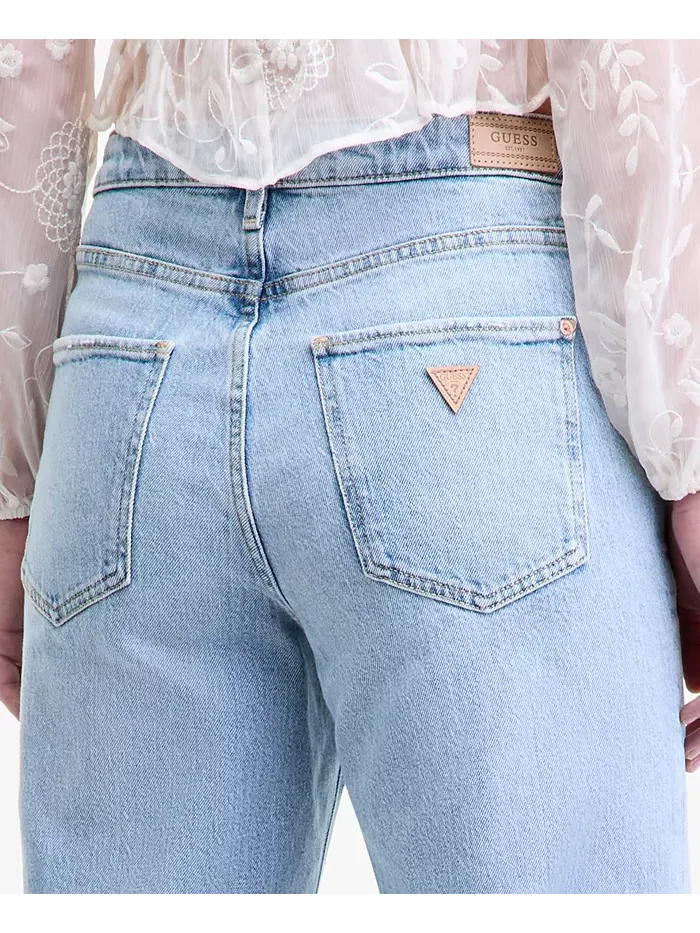 Женские джинсы с высокой талией и широкими штанинами GUESS — изображение 4 из 9