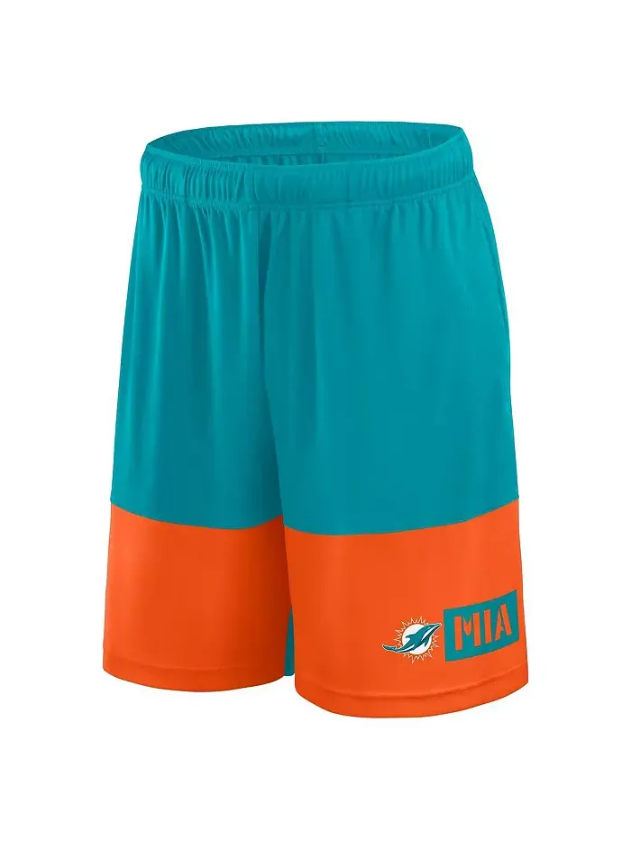 Мужские шорты Aqua Miami Dolphins Best of the Best Logo Athletic — изображение 3 из 3
