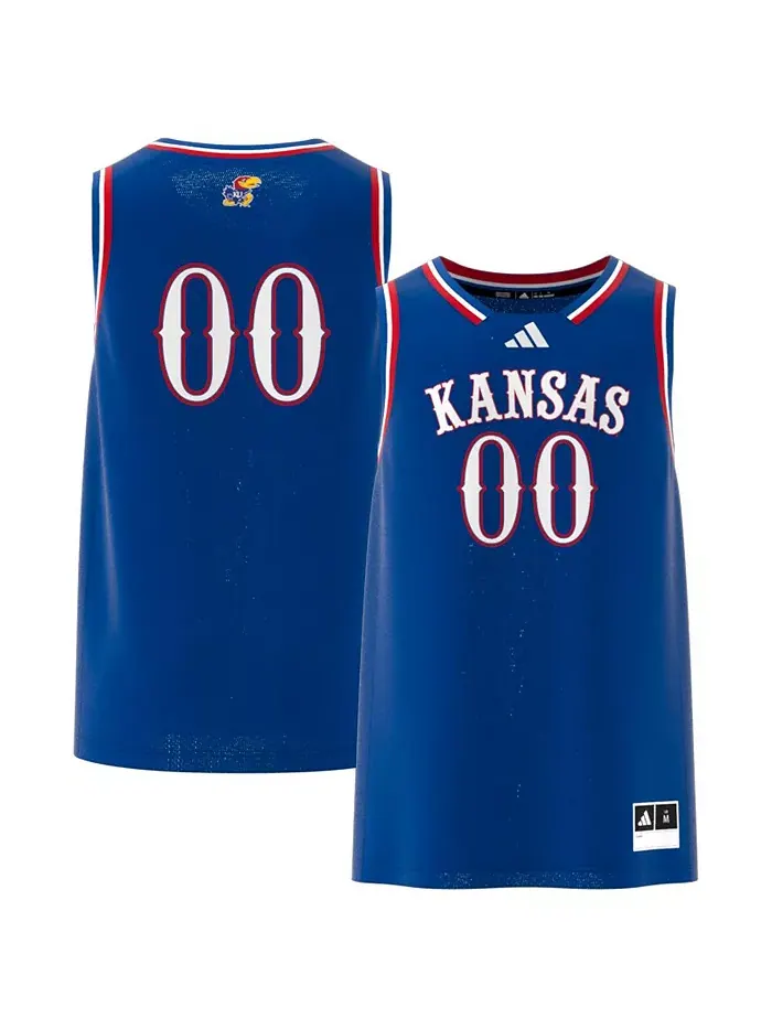 Мужская баскетбольная майка 00 Royal Kansas Jayhawks Swingman adidas