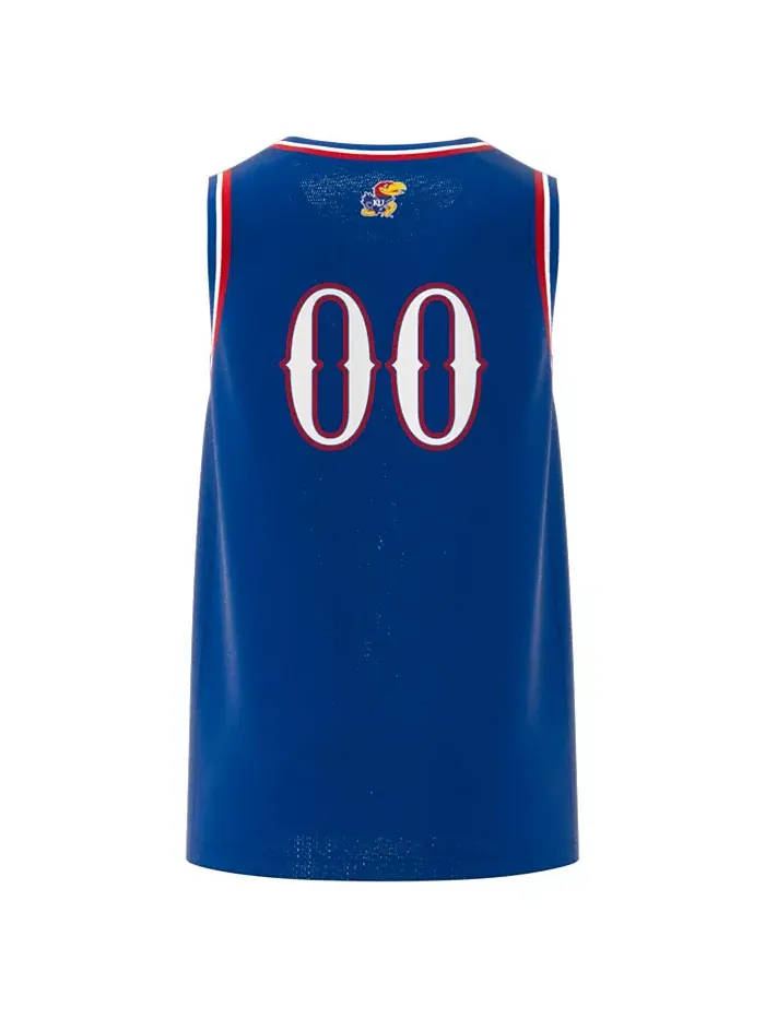 Мужская баскетбольная майка 00 Royal Kansas Jayhawks Swingman adidas — изображение 2 из 3