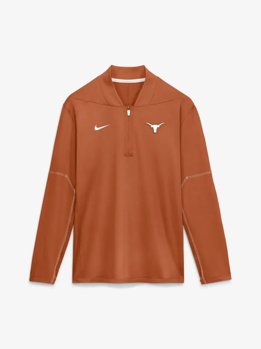 Пуловер Nike с длинным рукавом, полузастежкой, Texas Longhorns