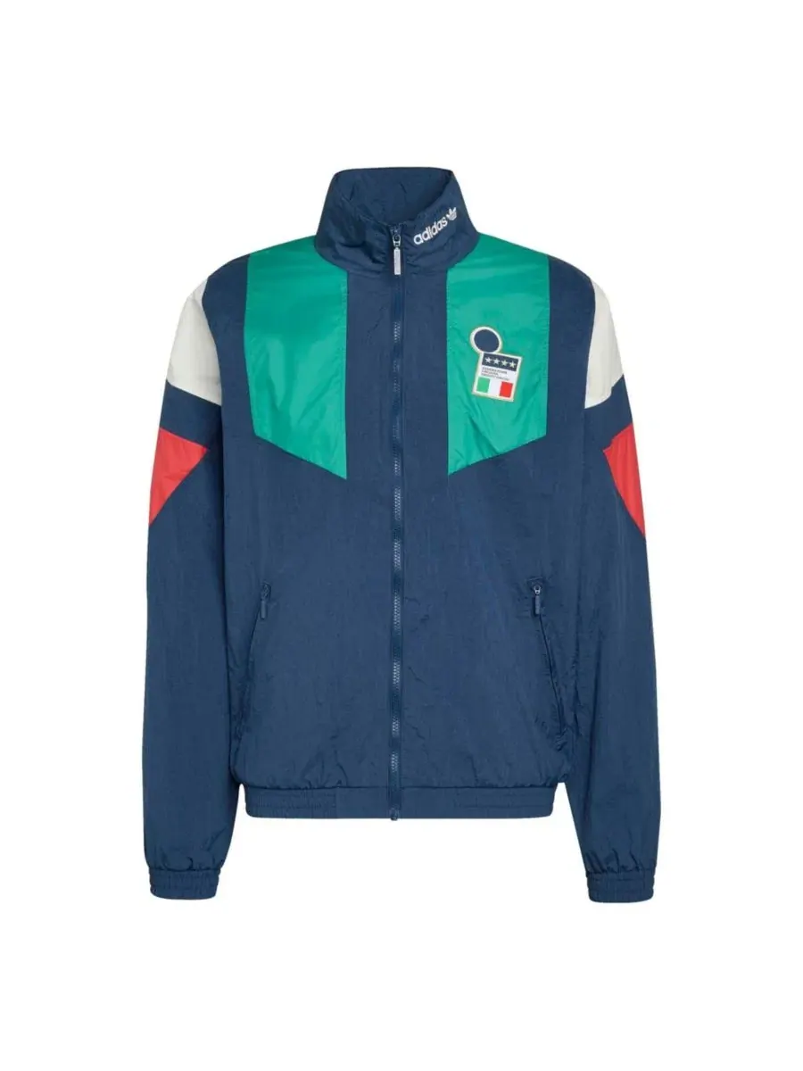 Толстовка с молнией Italy National Team EQT Full-Zip TrackSweatshirt adidas — изображение 3 из 5, синий