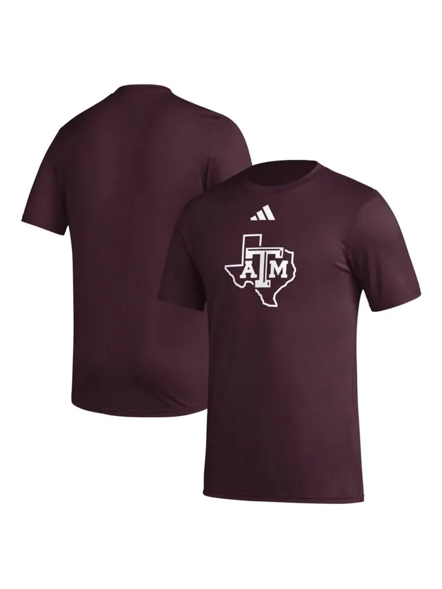 Футболка Адидас Texas A&M Aggies Primary Locker Logo с принтом