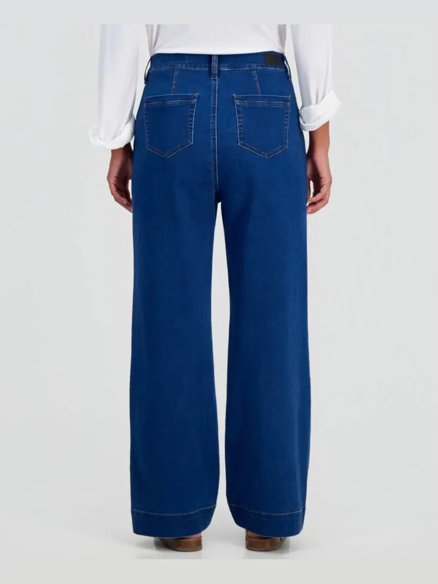 Джинсы с высокой посадкой Lexington Wide-Leg Patch Pocket, Phoenix Wash Jones New York — изображение 4 из 6