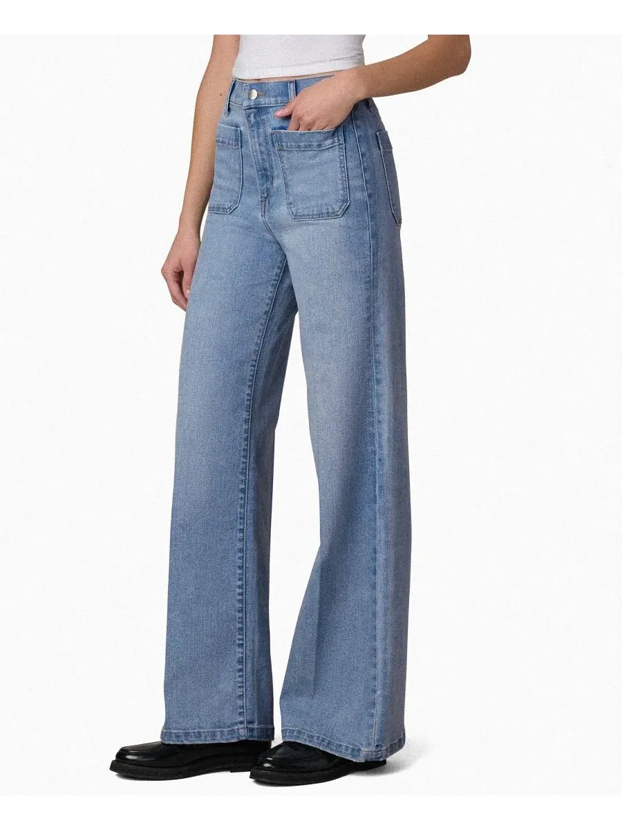Джинсы женские с высокой посадкой и патч-карманами The Mia Patch Pocket High-Rise Wide Joe's Jeans — изображение 3 из 6