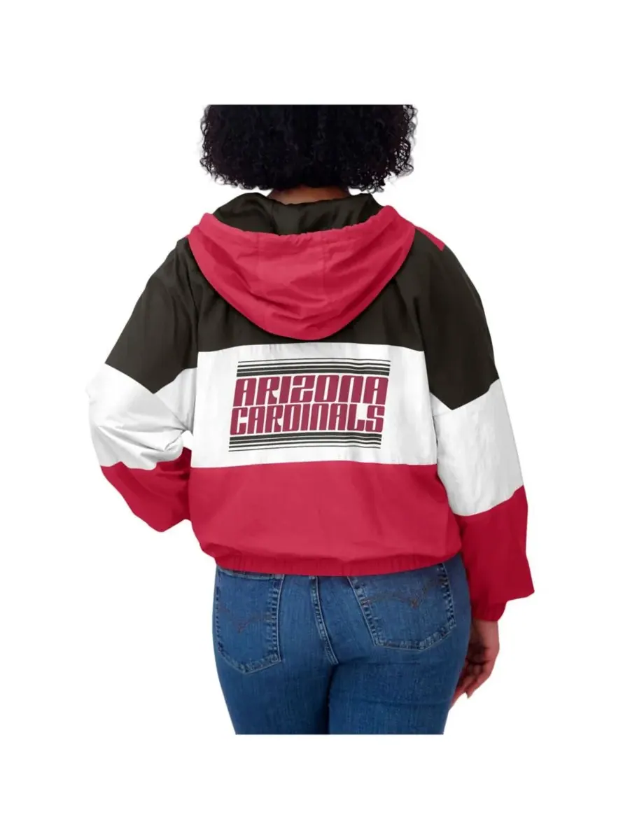 Женская ветровка на молнии с цветными блоками в стиле «Кардиналс» (Arizona Cardinals) WEAR by Erin — изображение 5 из 5