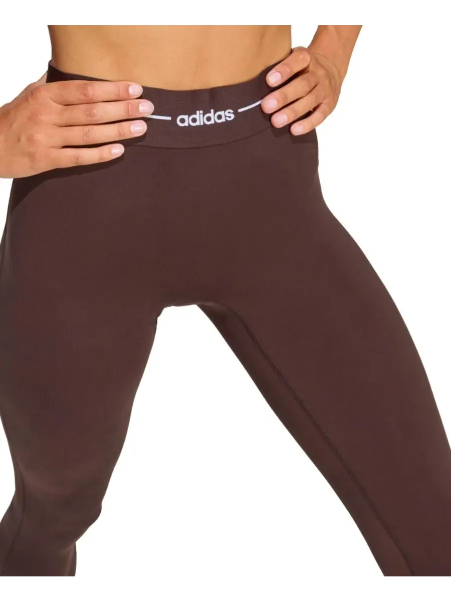 Женские обтягивающие тренировочные брюки Hyperglam полной длины adidas, Aurora Coffee — изображение 4 из 5