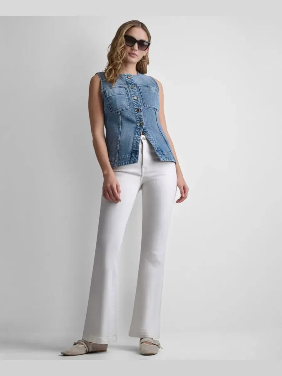 Женский жилет без рукавов на пуговицах спереди DKNY Jeans, Cedar Hill — изображение 2 из 9
