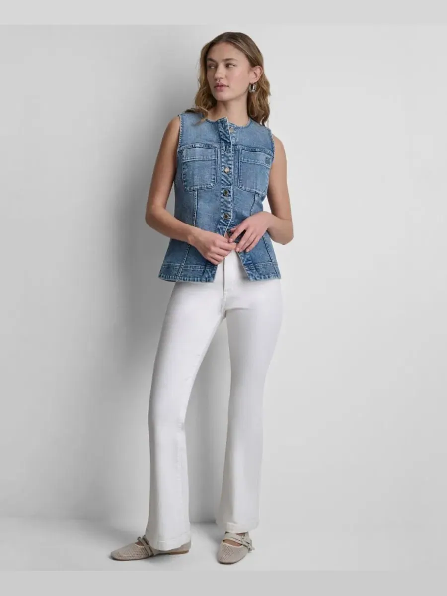Женский жилет без рукавов на пуговицах спереди DKNY Jeans, Cedar Hill — изображение 6 из 9
