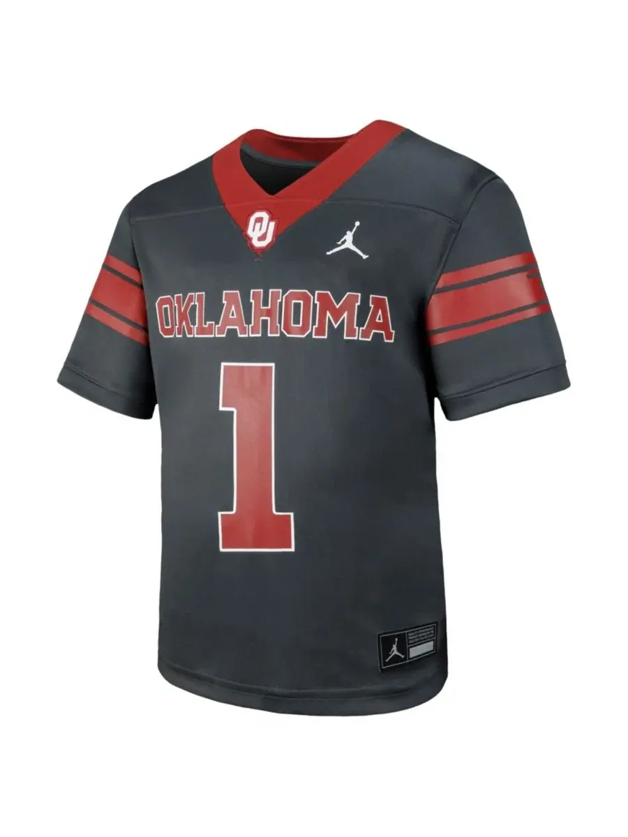 Футболка игровая Jordan Oklahoma Sooners Alternate — изображение 3 из 3, серый