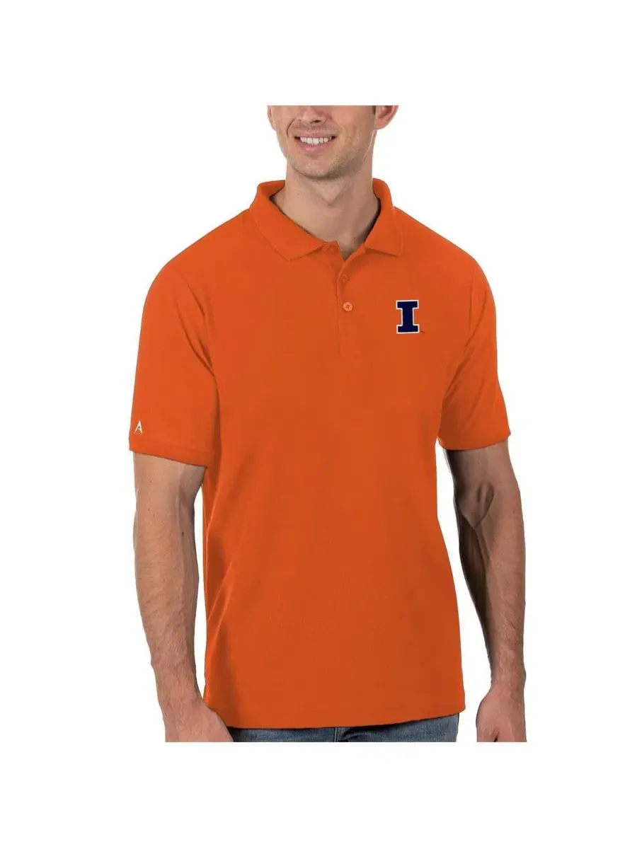 Поло с вышивкой Fighting Illini Legacy Pique Antigua