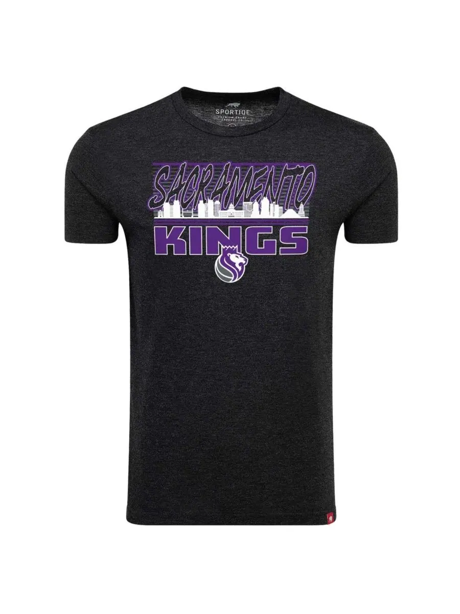 Футболка с принтом Sacramento Kings Comfy Super Soft Sportiqe — изображение 2 из 3, черный