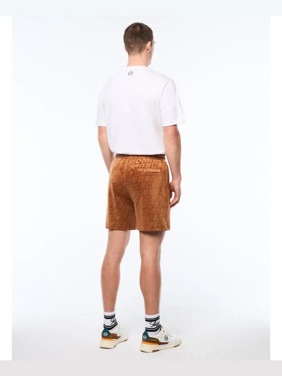 Шорты из велюра с тиснением Bandiera Sergio Tacchini, Sugar Almond — изображение 3 из 5