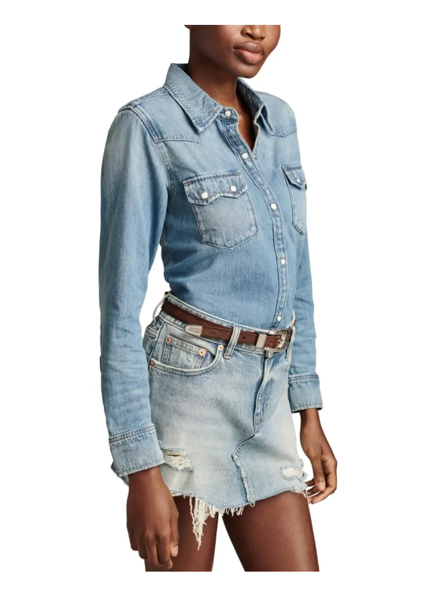 Женская джинсовая рубашка в стиле вестерн Lucky Brand, American Dream — изображение 3 из 5