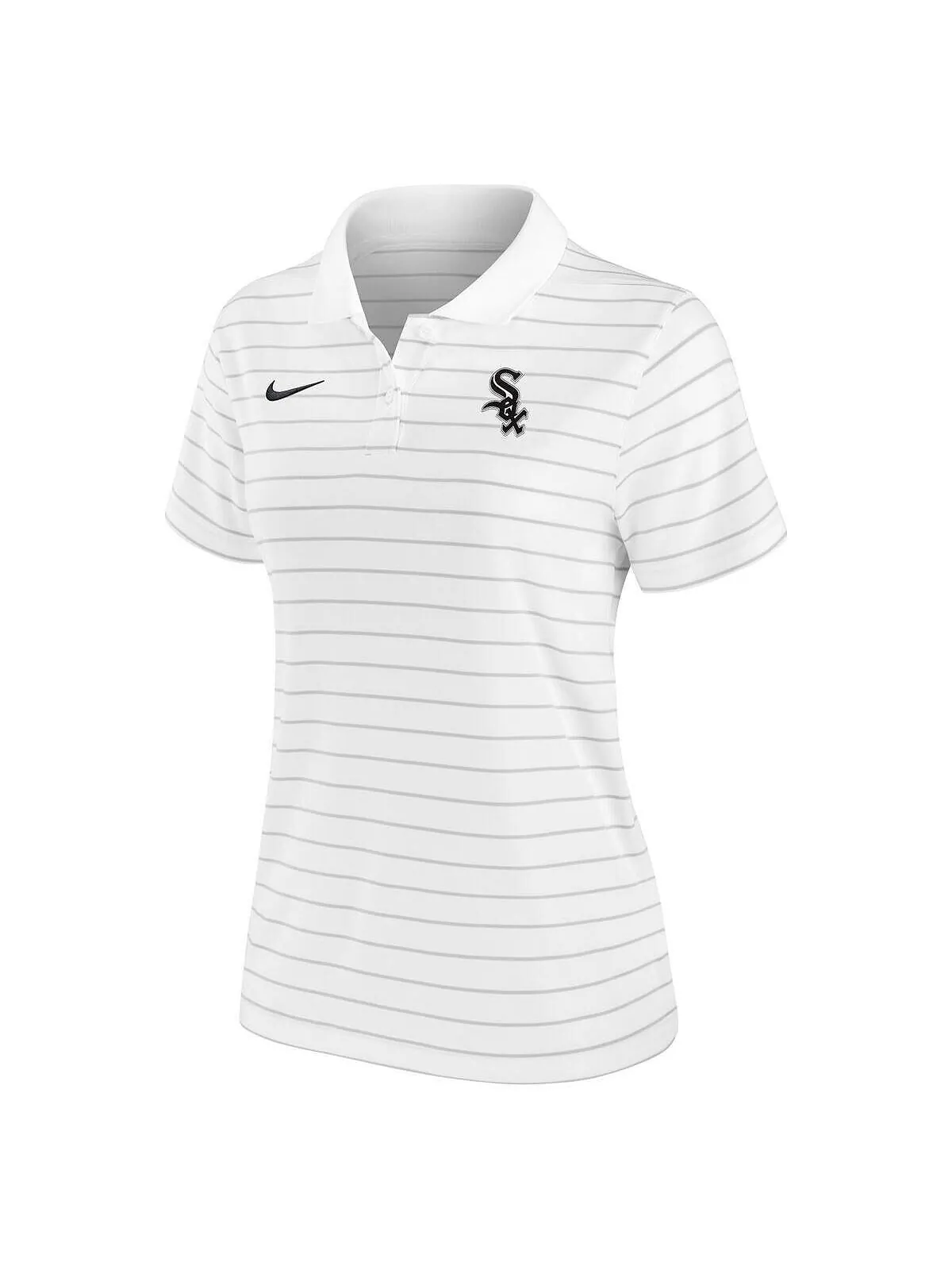 Белая женская рубашка-поло Chicago White Sox Authentic Collection Victory Performance Nike — изображение 3 из 4, белый