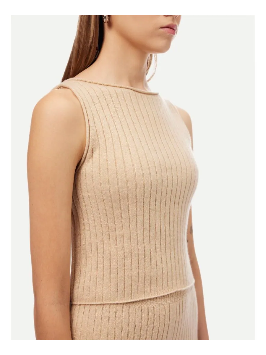 Женский кашемировый укороченный топ Gobi Cashmere, Neutral-navajo — изображение 5 из 8