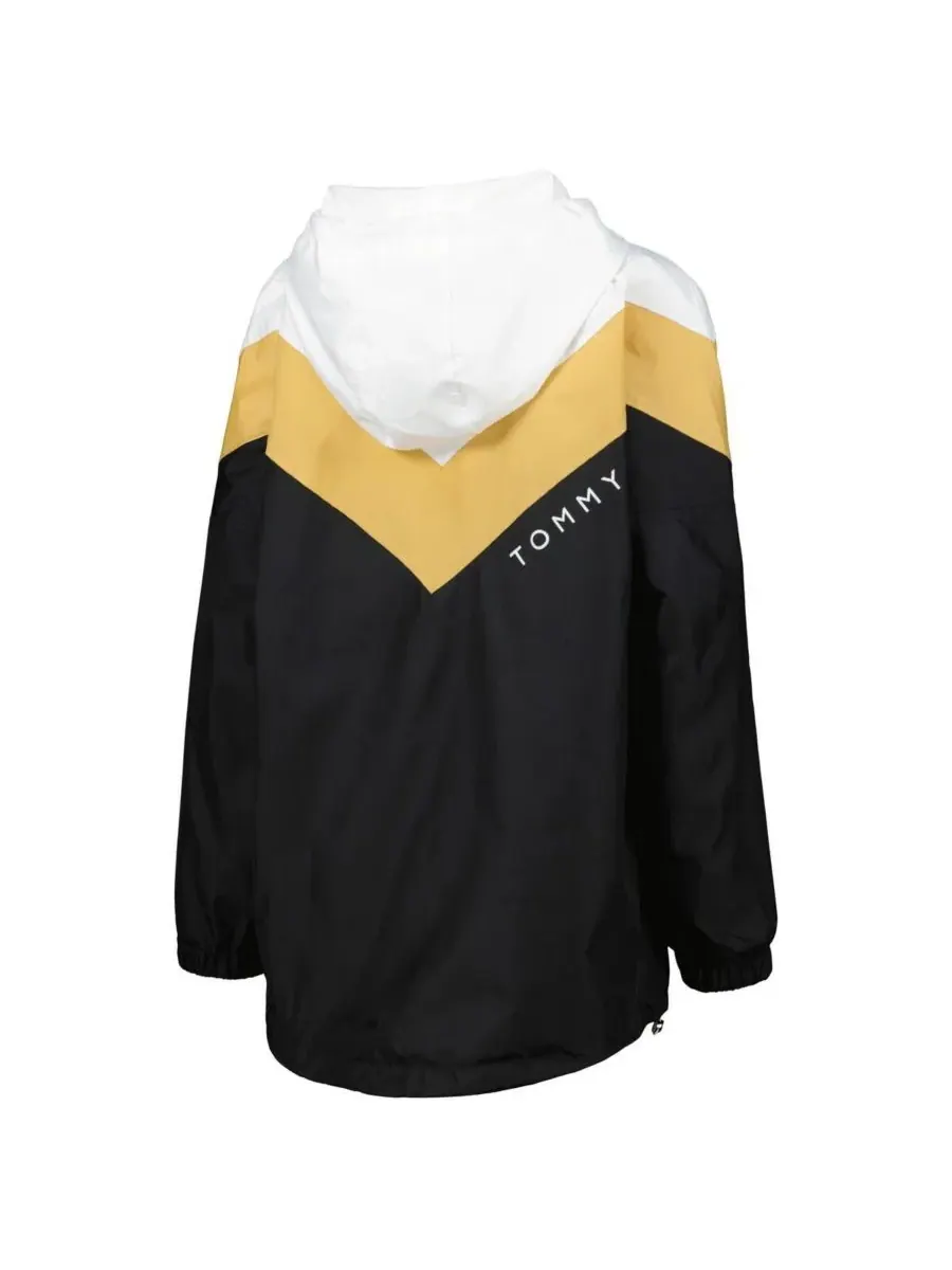 Tommy Hilfiger Женская бело-золотая ветровка-худи с половинной молнией New Orleans Saints Staci — изображение 2 из 4