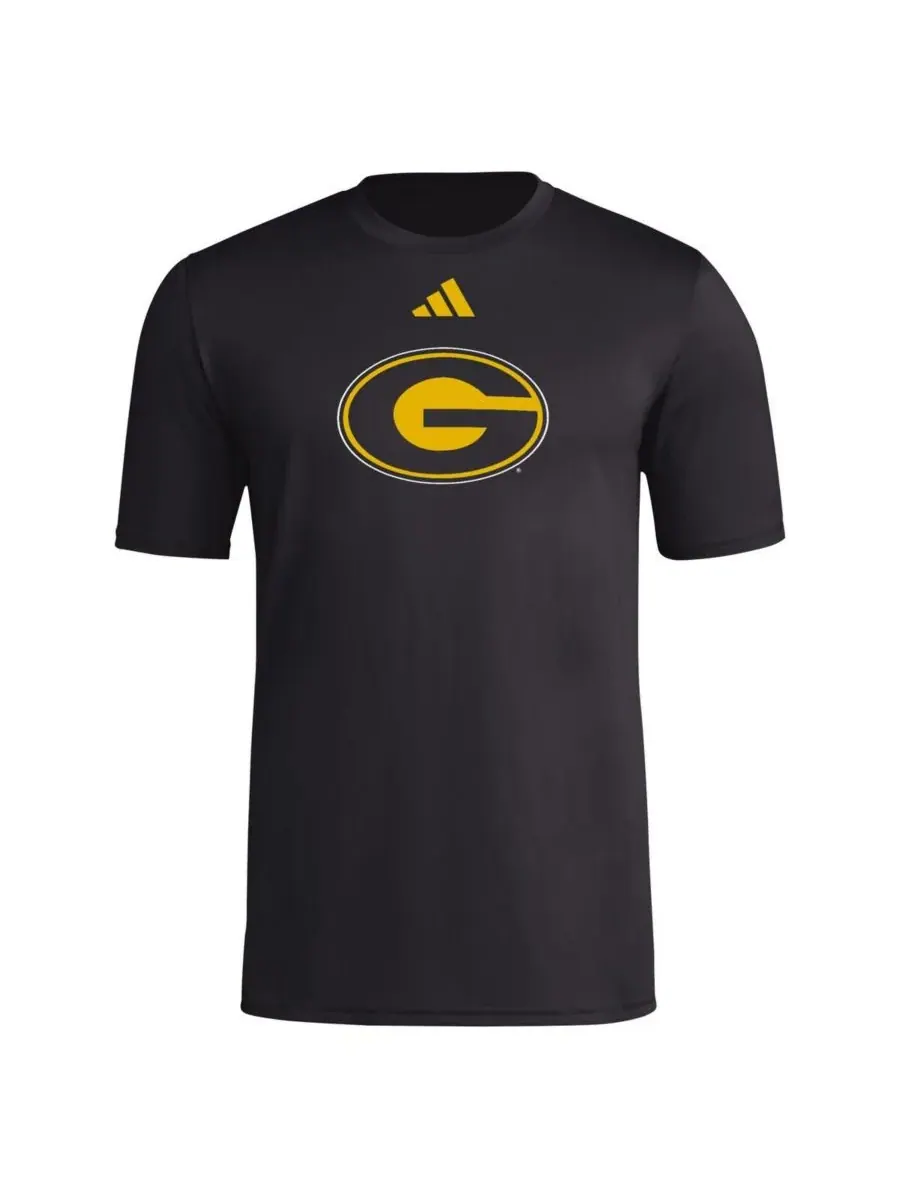 Adidas Мужская черная футболка AEROREADY с логотипом Grambling Tigers для раздевалки перед игрой — изображение 2 из 3, черный