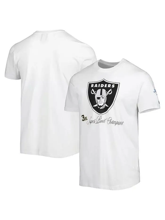 Мужская белая футболка Las Vegas Raiders Historic Champs New Era