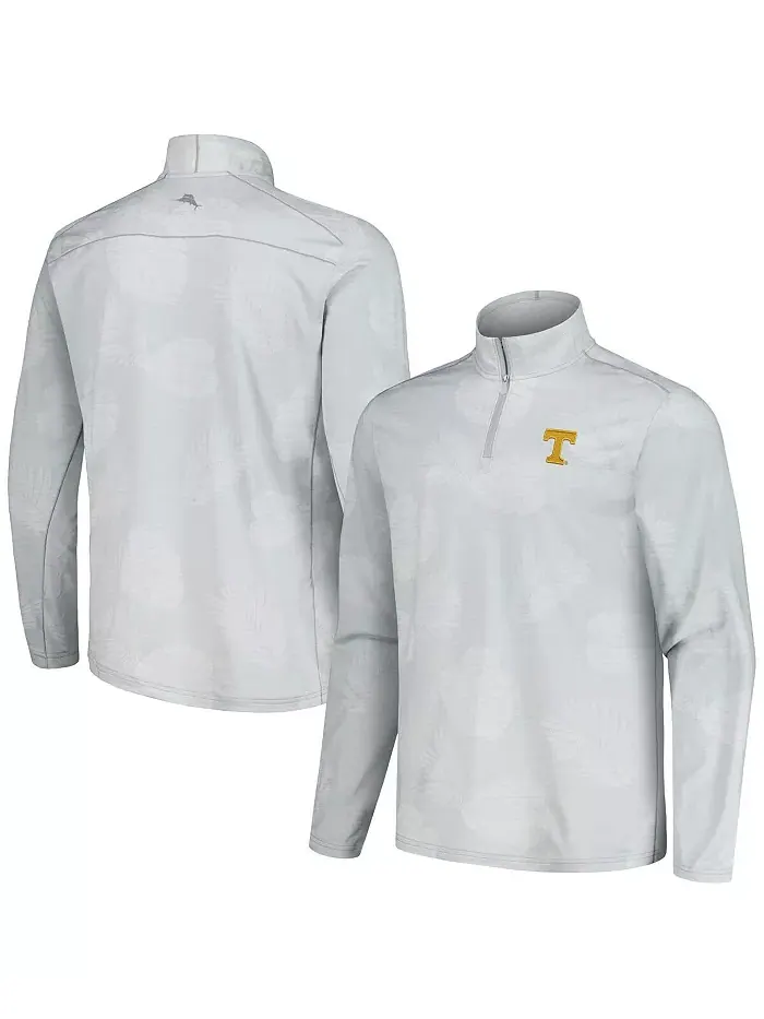 Мужская серая полукуртка Delray Frond IslandZone с логотипом Tennessee Volunteers Tommy Bahama