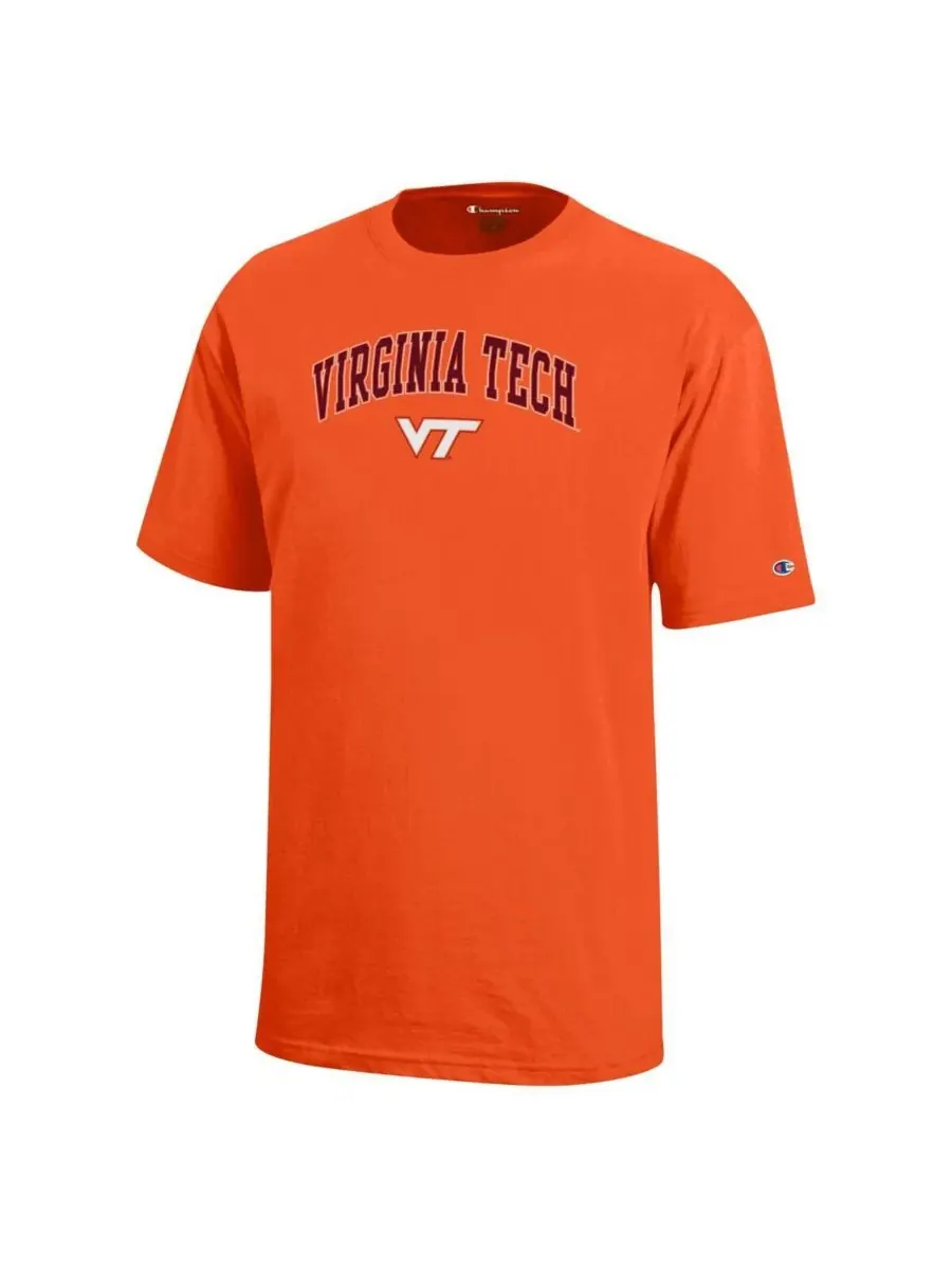 Champion Футболка с оранжевым логотипом Virginia Tech Hokies для мальчиков и девочек — изображение 2 из 3, оранжевый