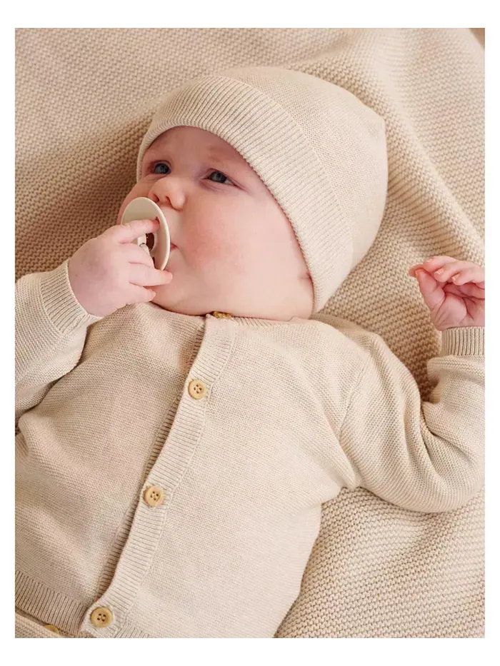 Детский кардиган с фактурной вязкой для мальчиков и девочек Purebaby — изображение 3 из 4