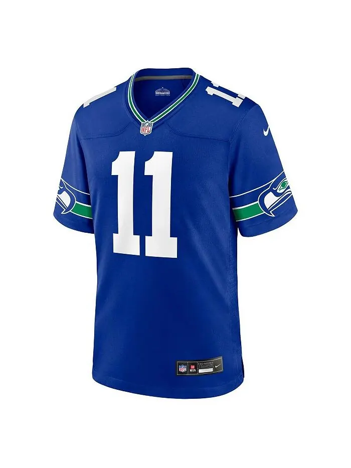 Мужское игровое джерси Jaxon Smith-Njigba Royal Seattle Seahawks Throwback Player Nike — изображение 2 из 3, королевский