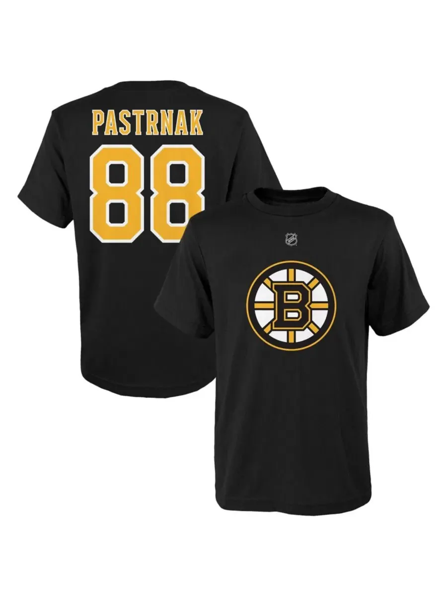 Футболка с длинным рукавом David Pastrnak Boston Bruins Outerstuff