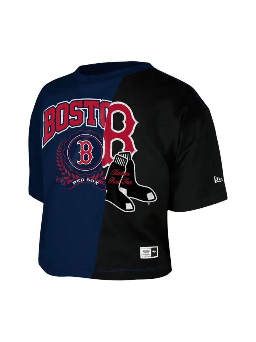 Футболка-кроп с принтом Boston Red Sox New Era — изображение 5 из 5, темно-синий