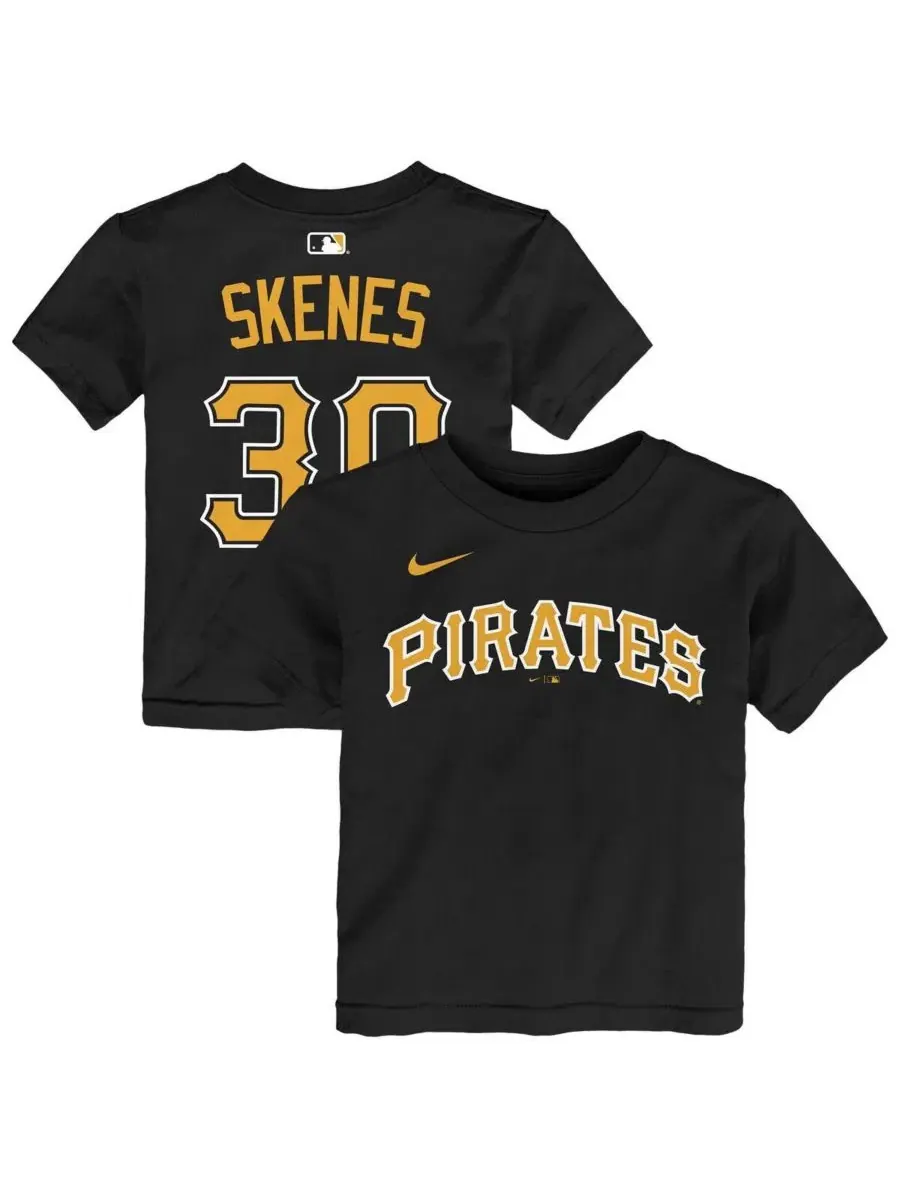 Детская футболка с принтом Paul Skenes Pittsburgh Pirates Nike