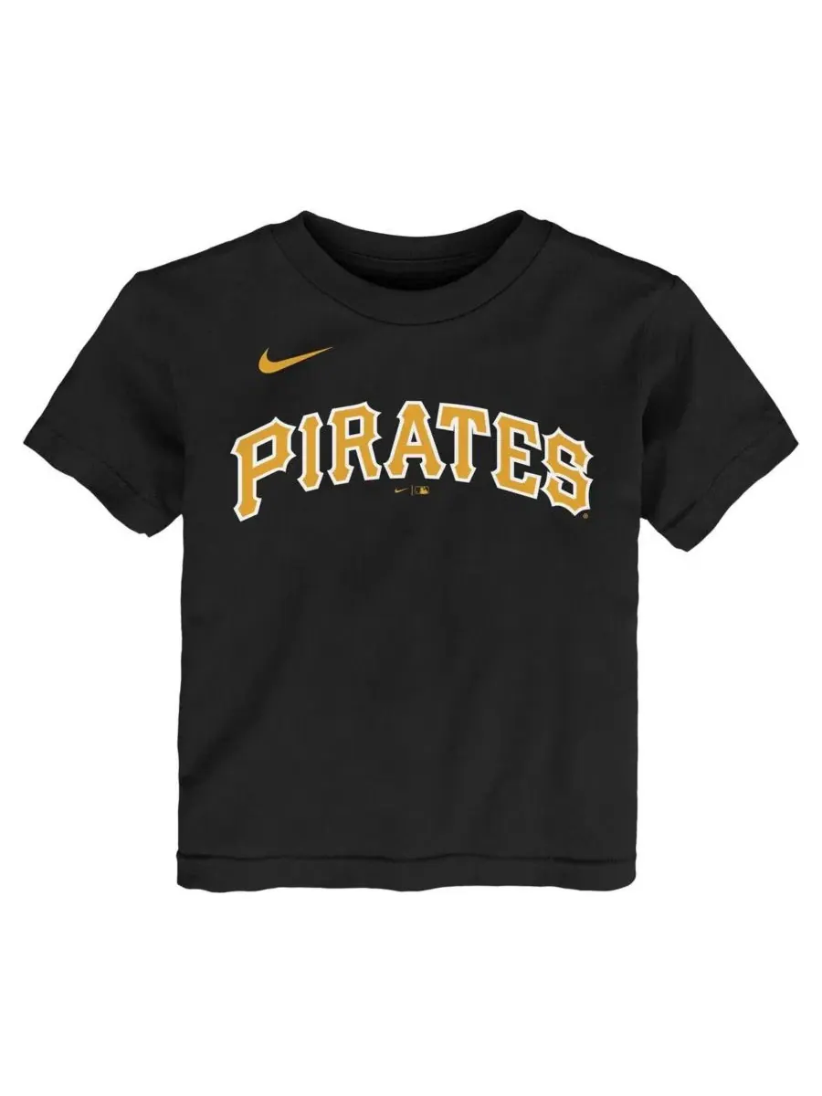 Детская футболка с принтом Paul Skenes Pittsburgh Pirates Nike — изображение 2 из 3, черный