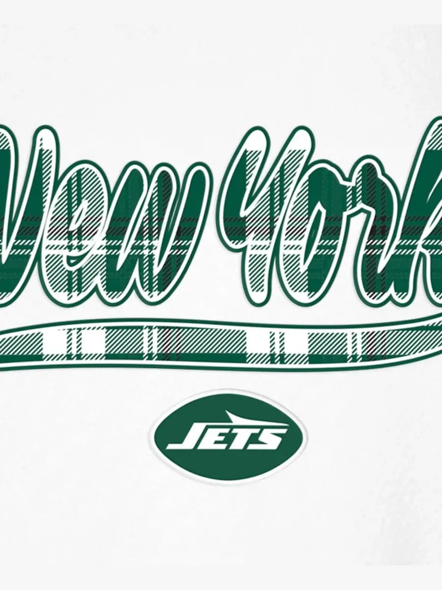 Футболка с принтом New York Jets New Era — изображение 2 из 3, белый зеленый
