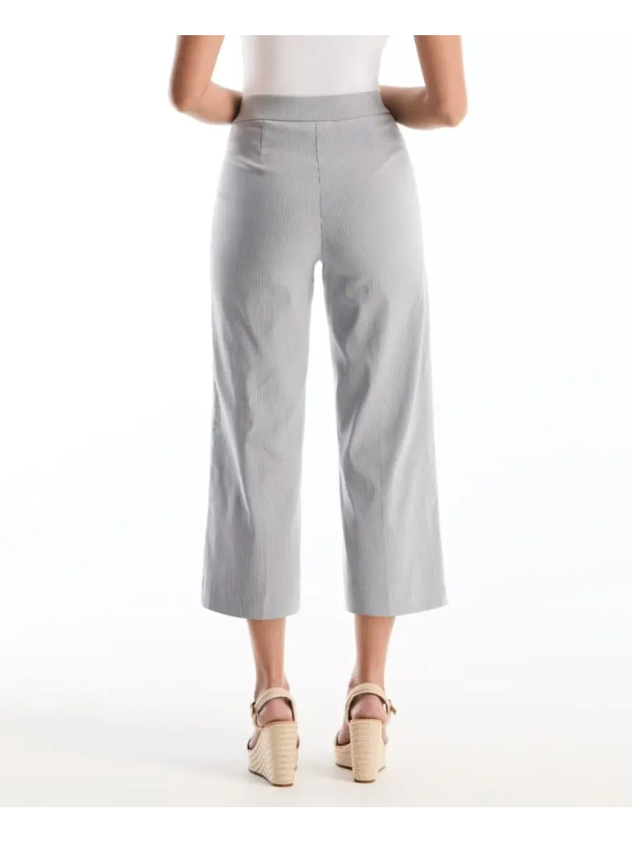 Брюки женские с широкой штаниной, в полоску, с карманами, Petite Striped Patch Pocket Wide-Leg — изображение 5 из 5