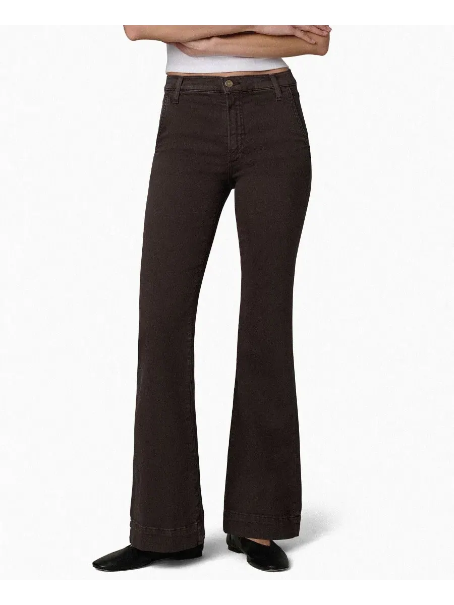 Брюки-клеш с высокой посадкой The Molly Joe's Jeans, Dark Coffe