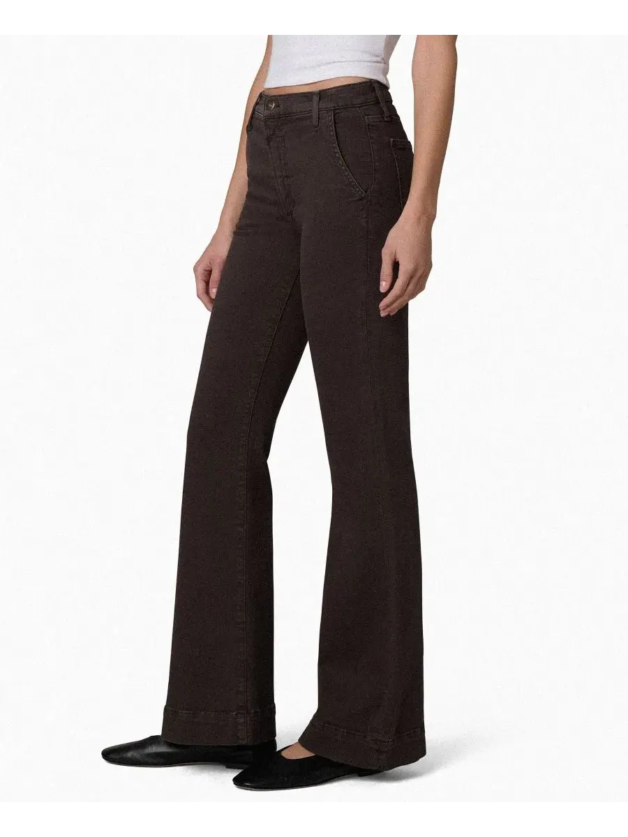 Брюки-клеш с высокой посадкой The Molly Joe's Jeans, Dark Coffe — изображение 3 из 6