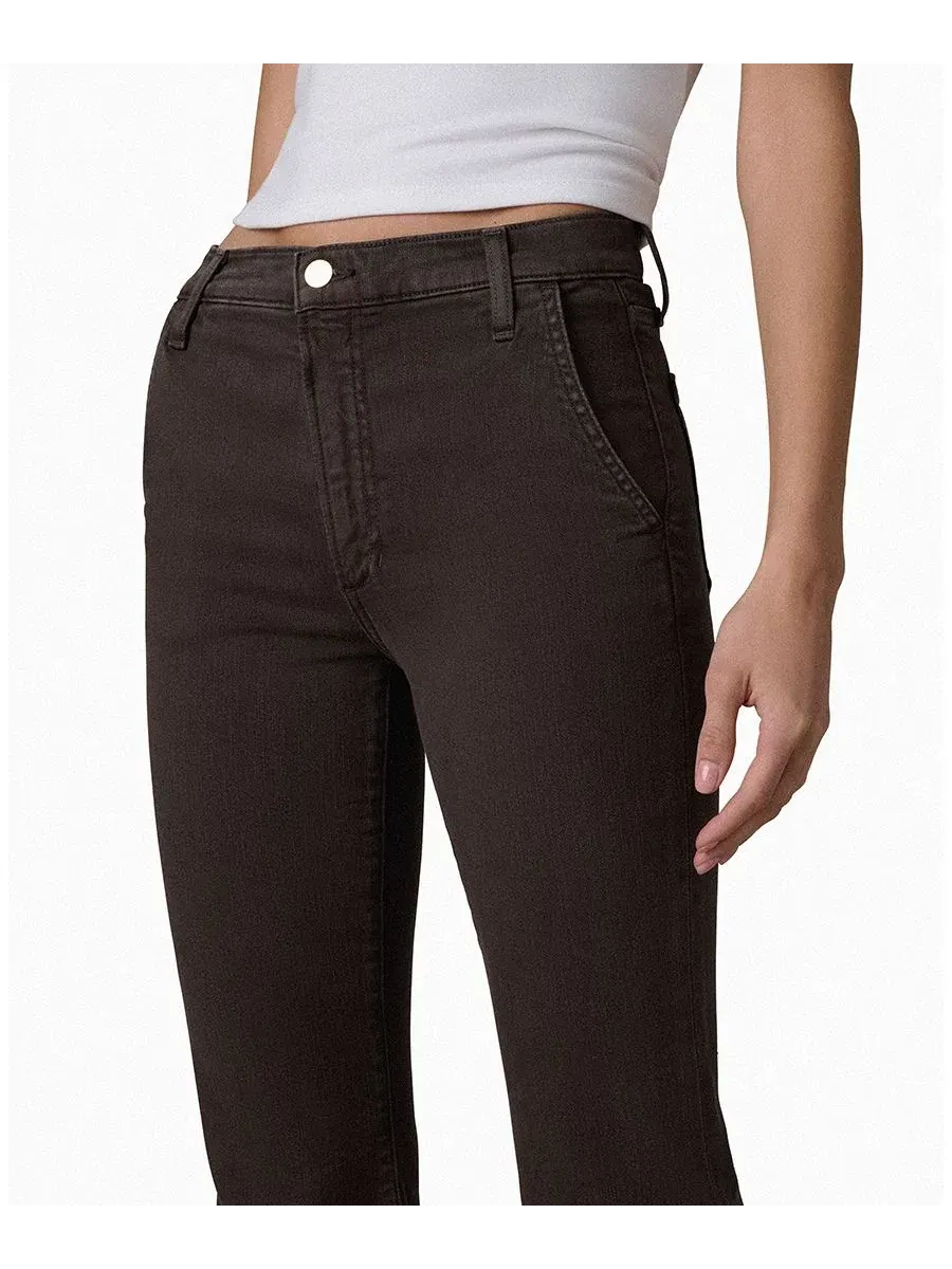 Брюки-клеш с высокой посадкой The Molly Joe's Jeans, Dark Coffe — изображение 4 из 6