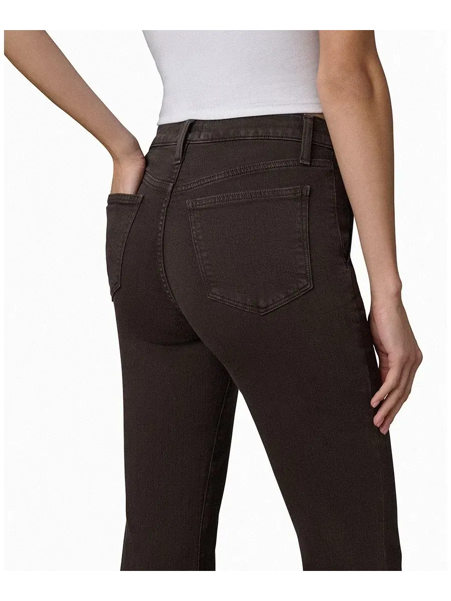Брюки-клеш с высокой посадкой The Molly Joe's Jeans, Dark Coffe — изображение 5 из 6