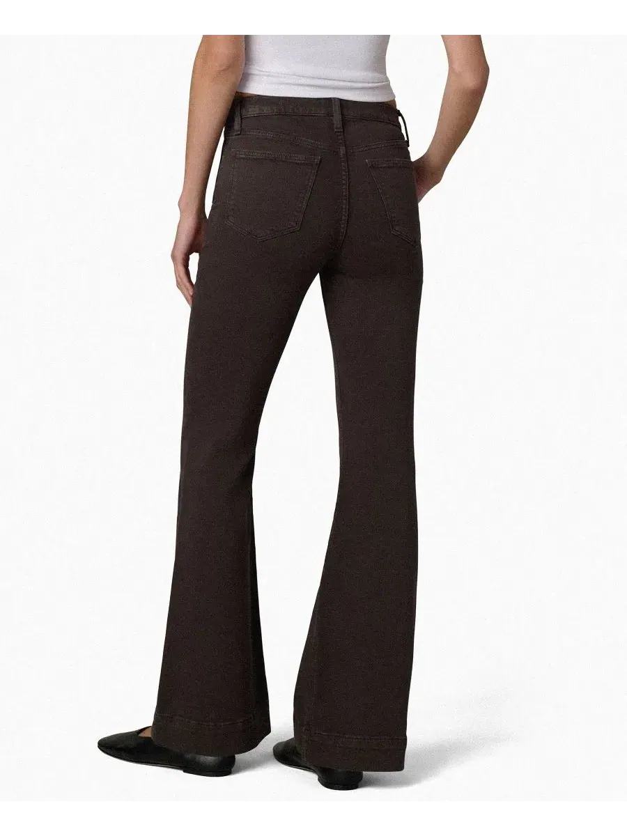 Брюки-клеш с высокой посадкой The Molly Joe's Jeans, Dark Coffe — изображение 6 из 6